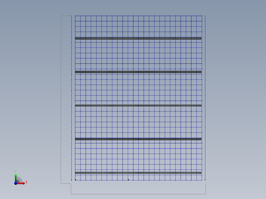 货架、中梯货架前视图