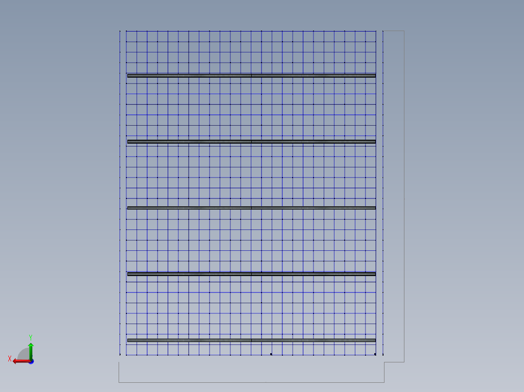 货架、中梯货架后视图