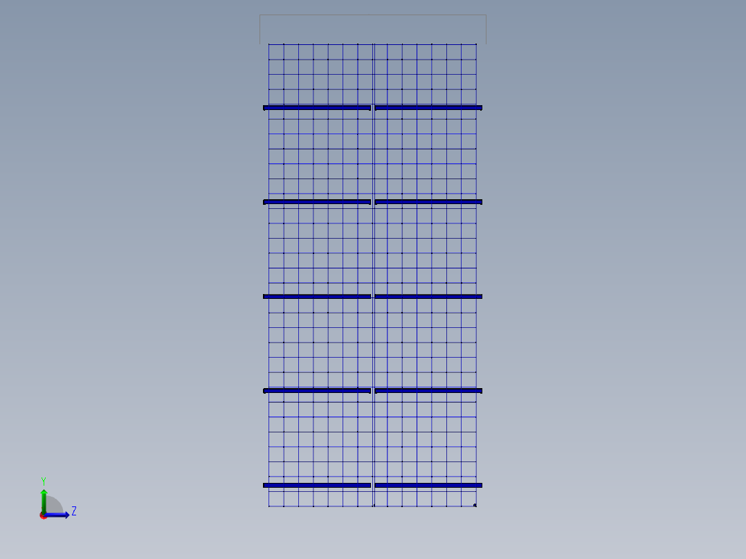 货架、中梯货架左视图