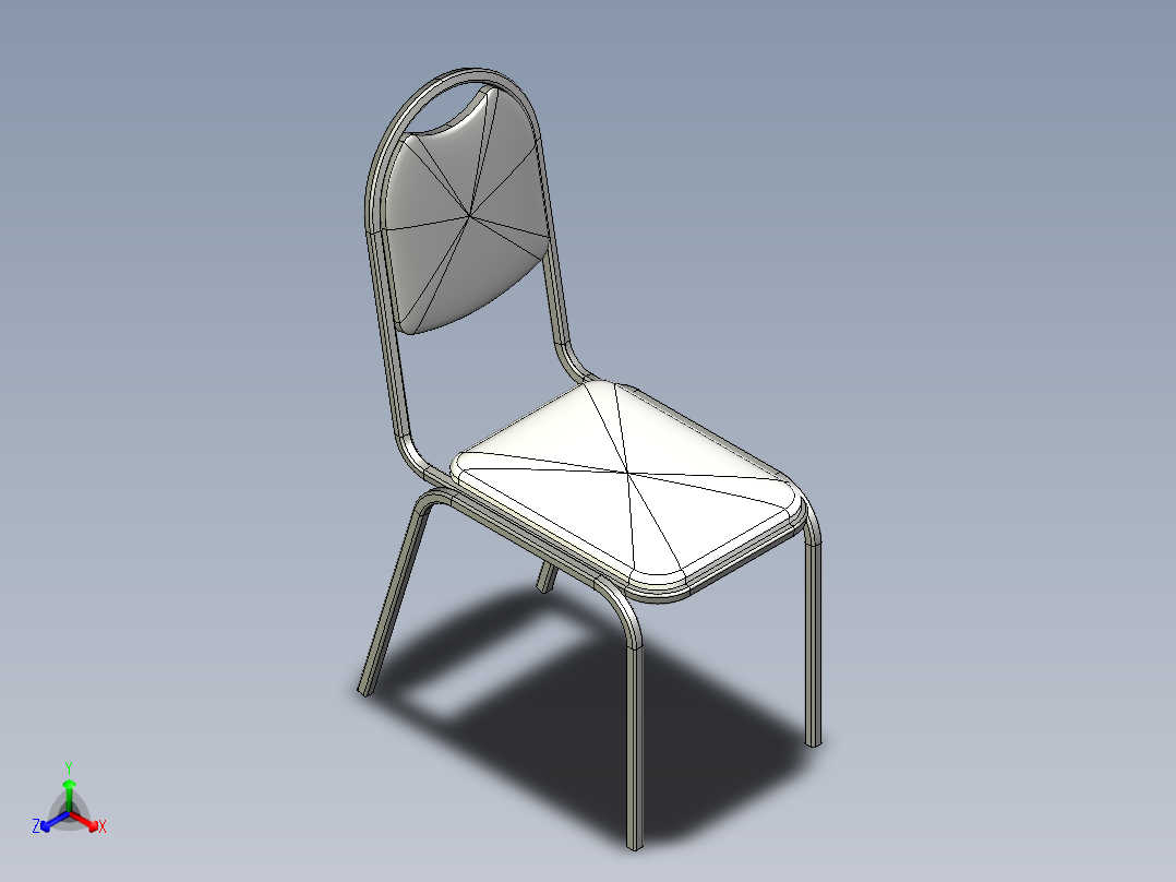 椅子、凳子(8)正等轴测图