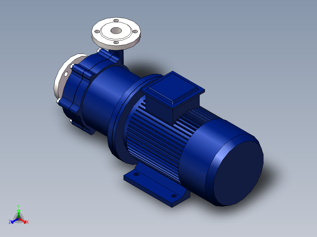 泵、水泵、NGCQ50-40-160高温磁力泵(上海超乐)正等轴测图