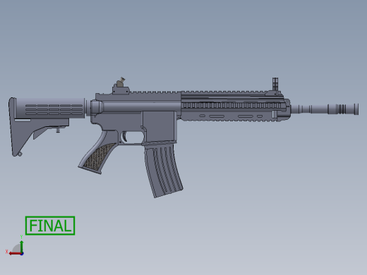手枪左轮冲锋枪老式狙击步枪设计3D图纸heckler-koch-416 SW IGS后视缩略图