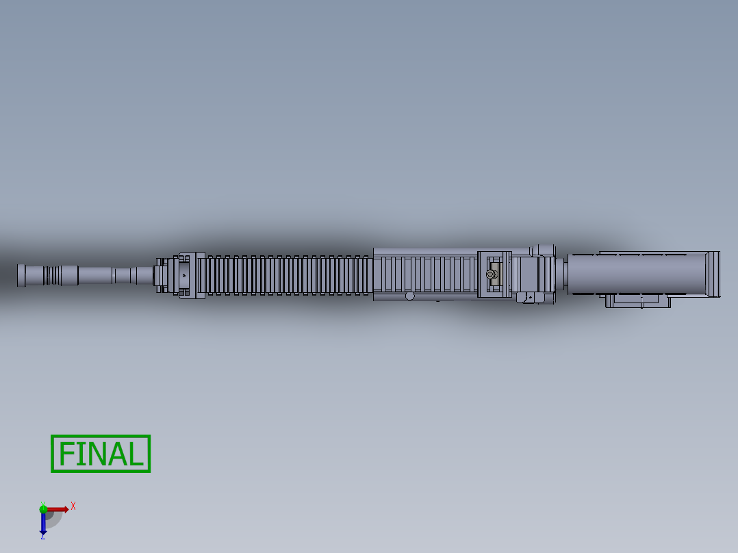 手枪左轮冲锋枪老式狙击步枪设计3D图纸heckler-koch-416 SW IGS俯视图