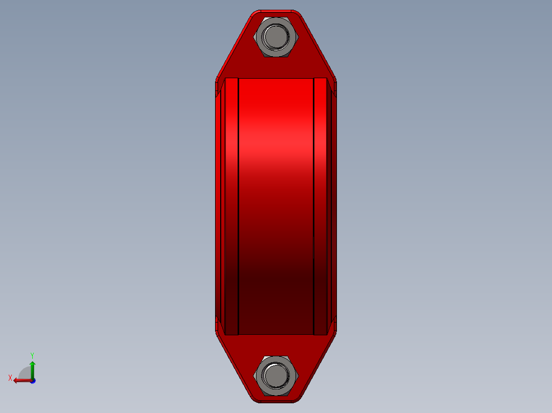 dn80沟槽卡箍后视图