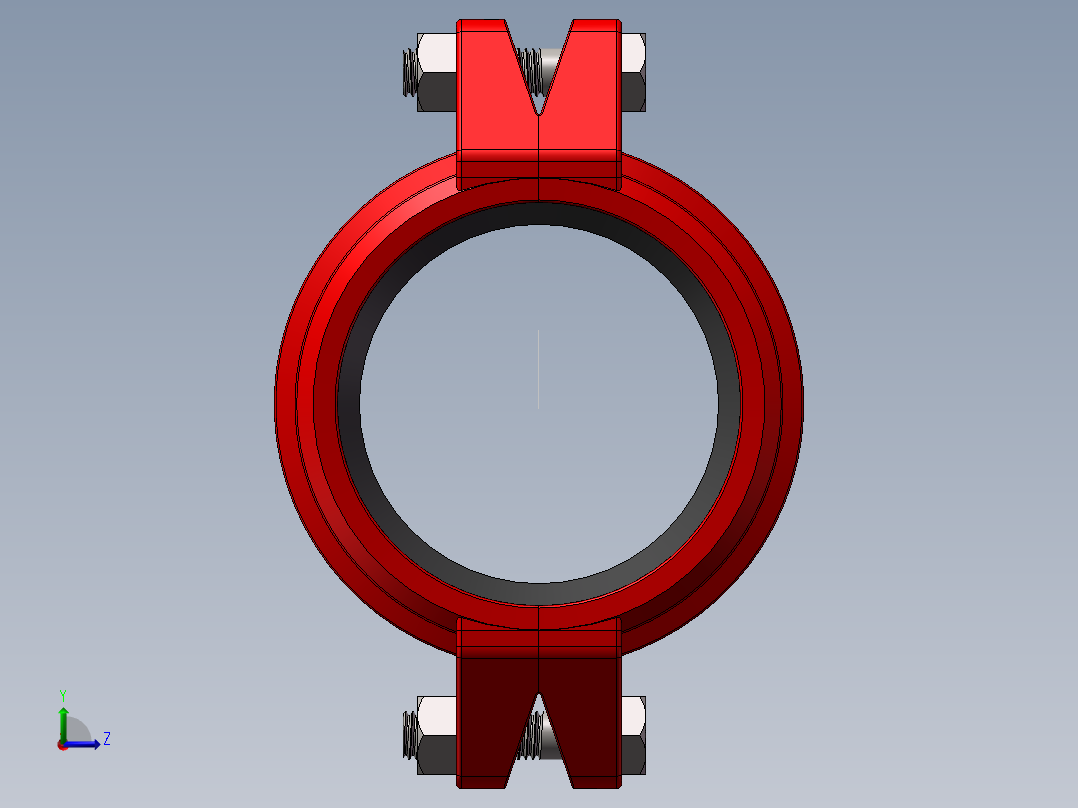 dn80沟槽卡箍左视图