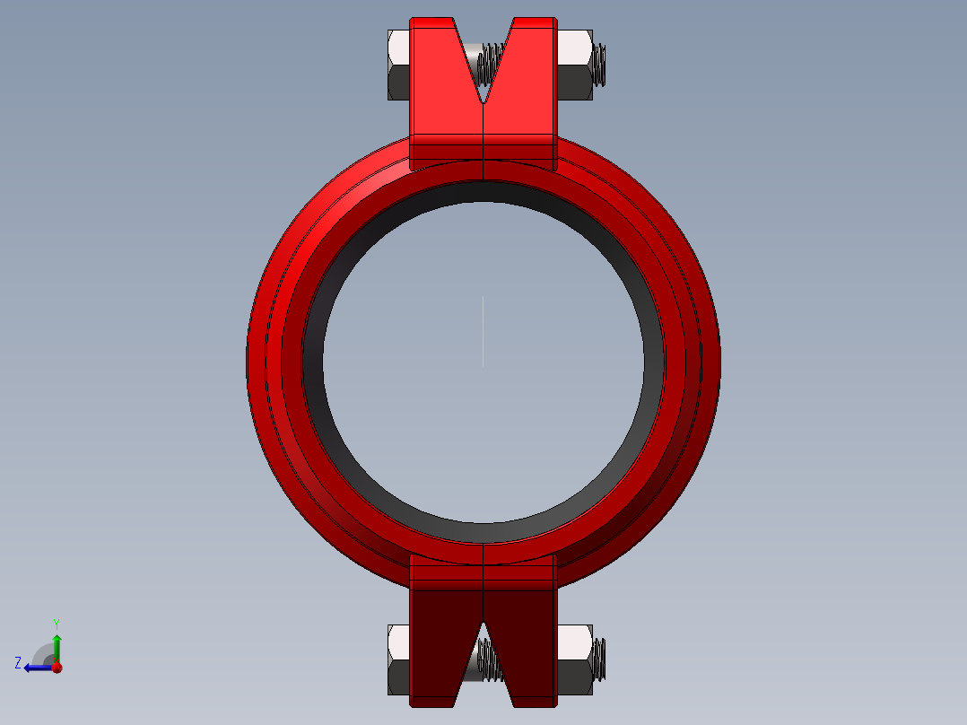 dn80沟槽卡箍右视图