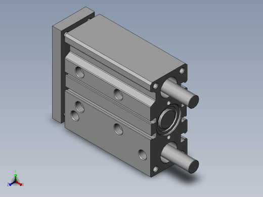 气缸ACQ32x70正等轴测缩略图
