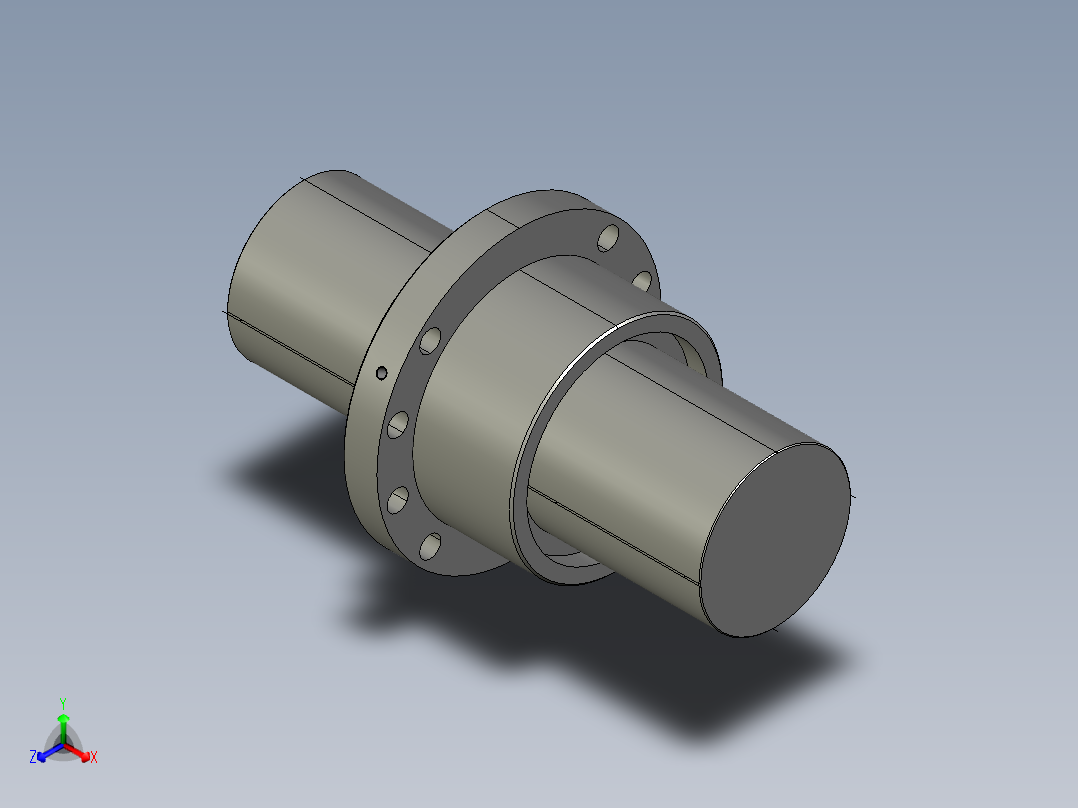 JF16020-5滚珠丝杆3D模型主视图
