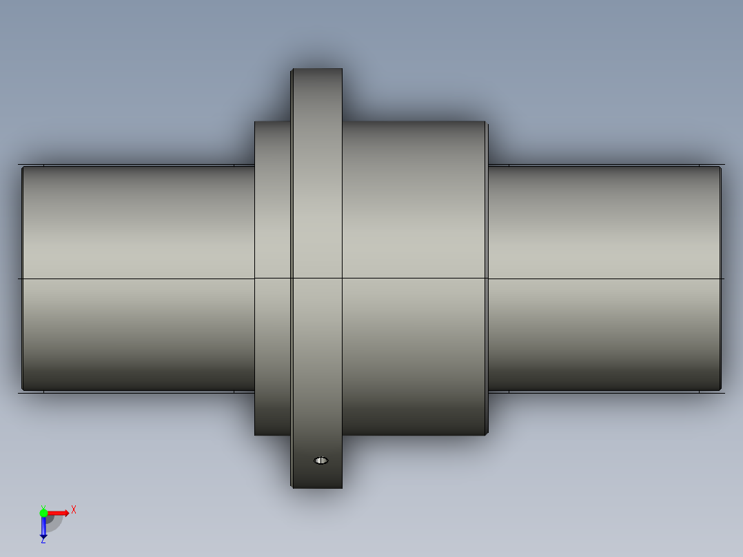 JF16020-5滚珠丝杆3D模型俯视图