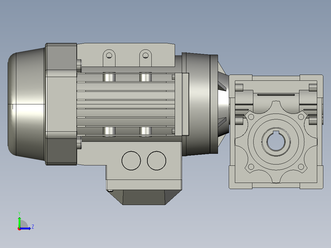 防爆减速电机-NMRV04010FA171B14V5YS-037-2P3左视图
