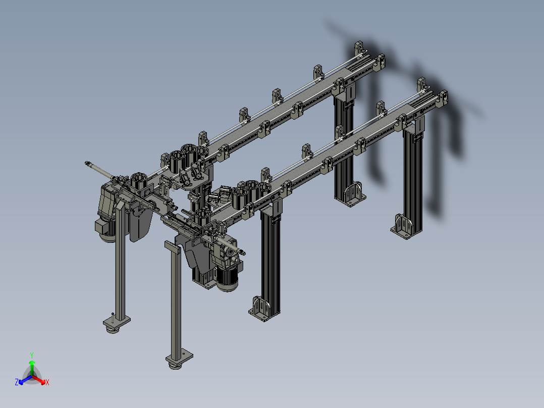 塑料模板回收输送主视图