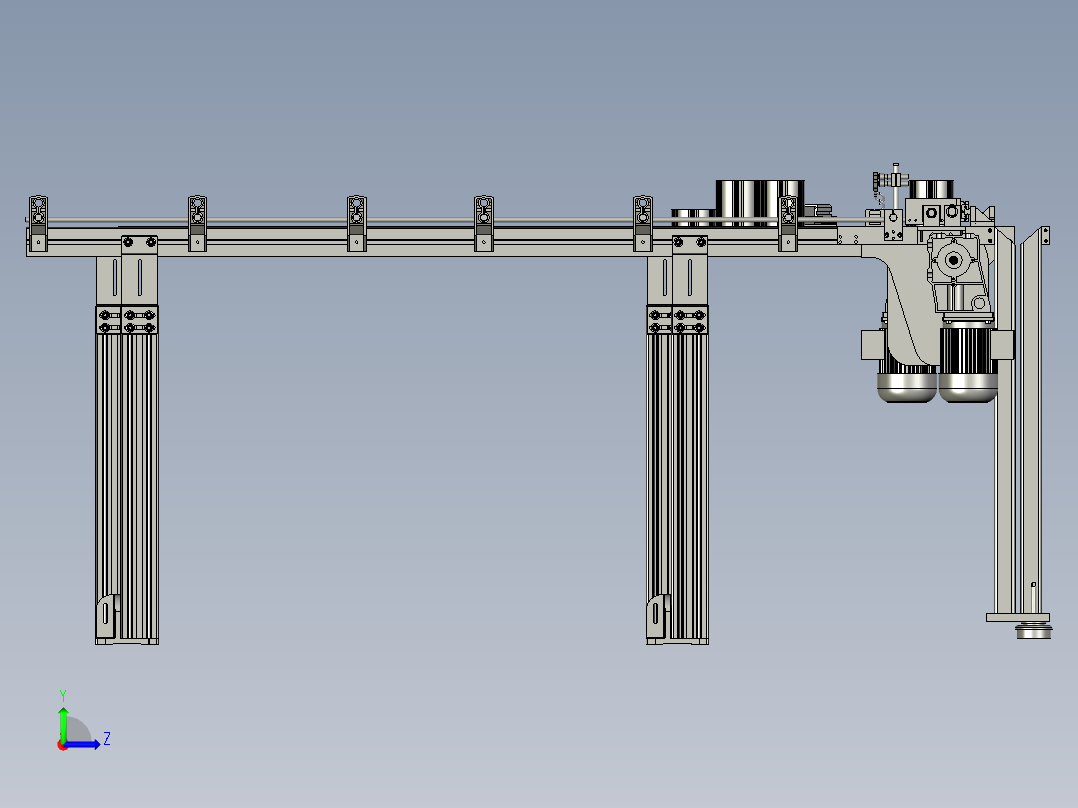 塑料模板回收输送左视图