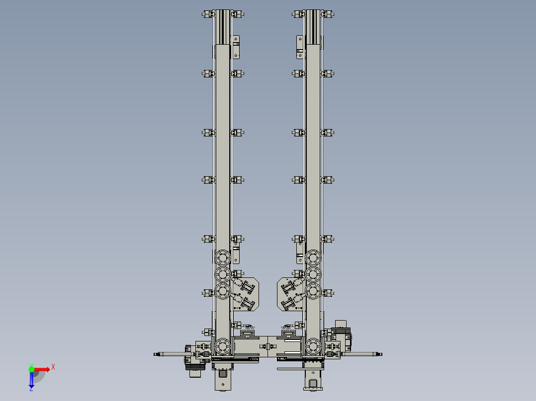 塑料模板回收输送俯视图