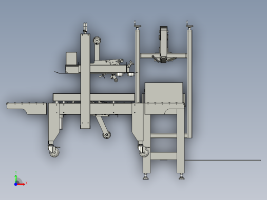 Y-01-左右驱动封箱机总装配体前视缩略图