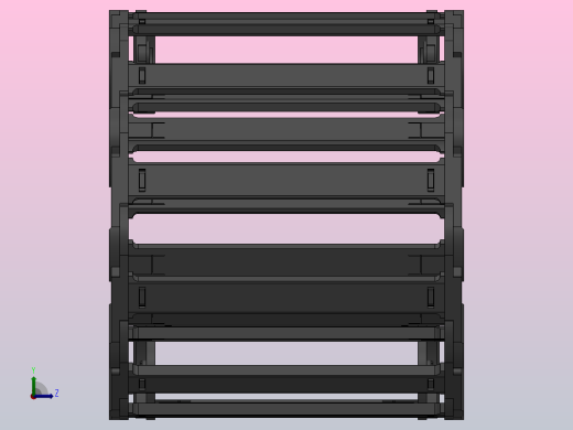 弯曲半径150内高60两侧打开型桥式拖链_DMD60BD-30-300-150R-30左视缩略图