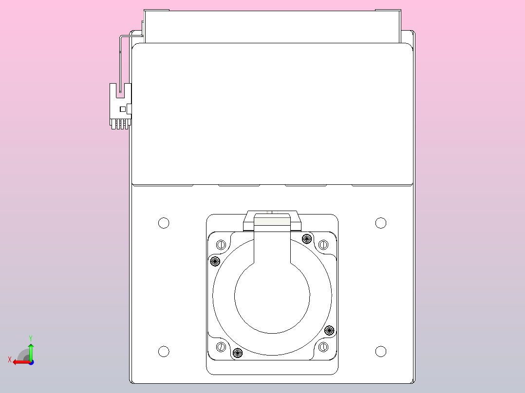 滚珠丝杠直线轴带导轨全封闭TPA-HCR-175D-2510C-L350-MP-Y-P75-N3后视图