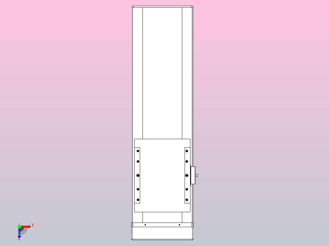 滚珠丝杠直线轴带导轨全封闭TPA-HCR-175D-2510C-L350-MP-Y-P75-N3俯视图