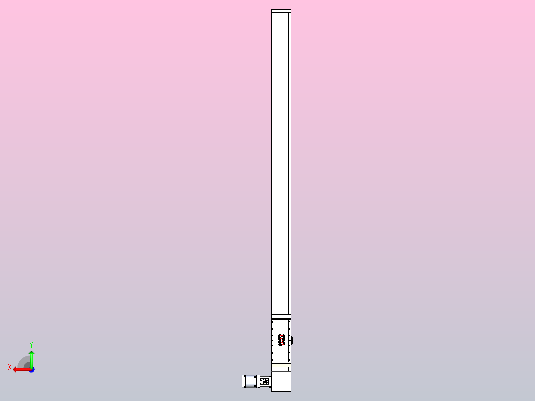 伺服电机集成皮带传动直线执行器TPA-OCB-140-256-L1950-DL-J90-N3后视图