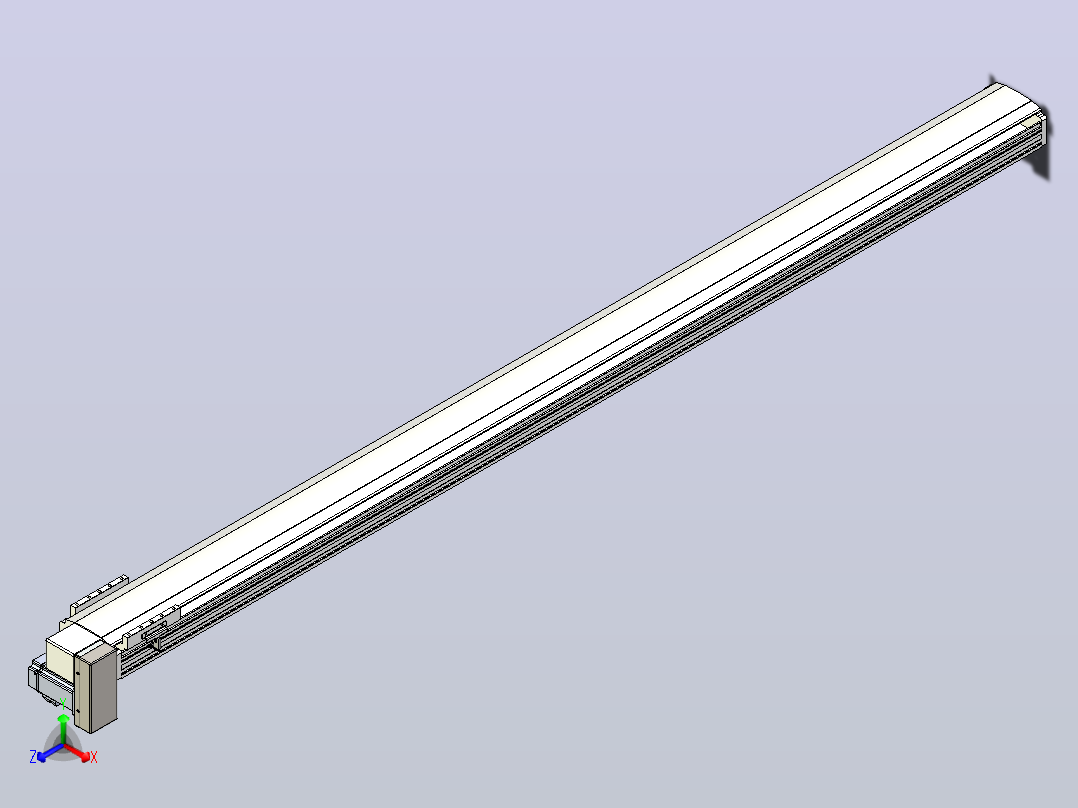 皮带直线轴半封闭可选导轨TPA-HNB-140D-120-L2050-RP-C-P40-N3主视图