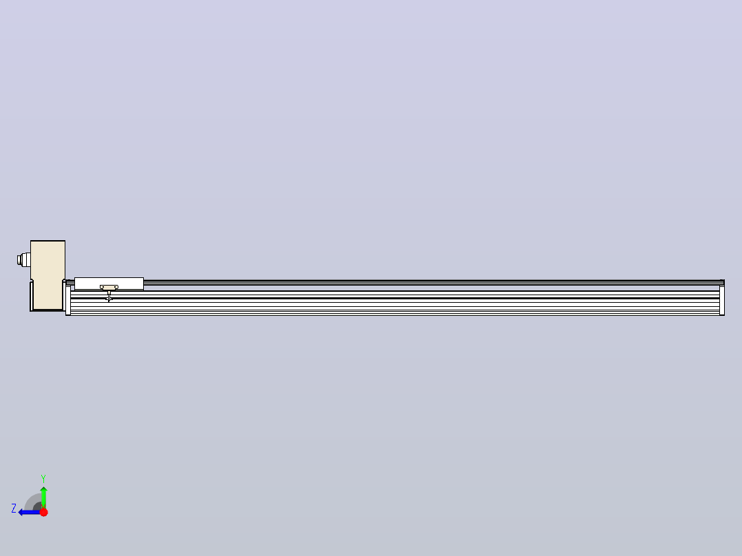 皮带直线轴半封闭可选导轨TPA-HNB-220D-176-L1800-RU-Y-P1K-N3右视图