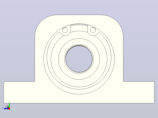 BZJ01-6201ZZ-h20单轴承T型带座轴承右视缩略图