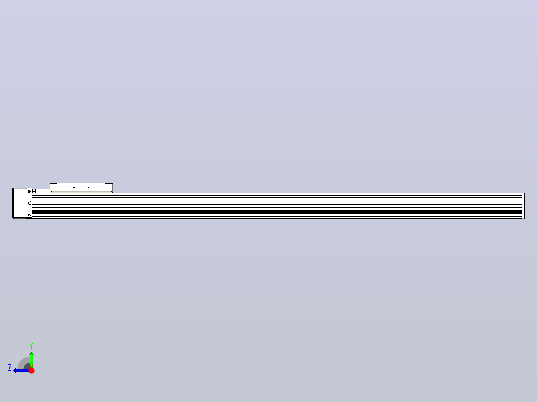 滚珠丝杠直线轴带导轨全封闭TPA-HCR-105D-1610C-L800-ML-C-P40-N3右视图