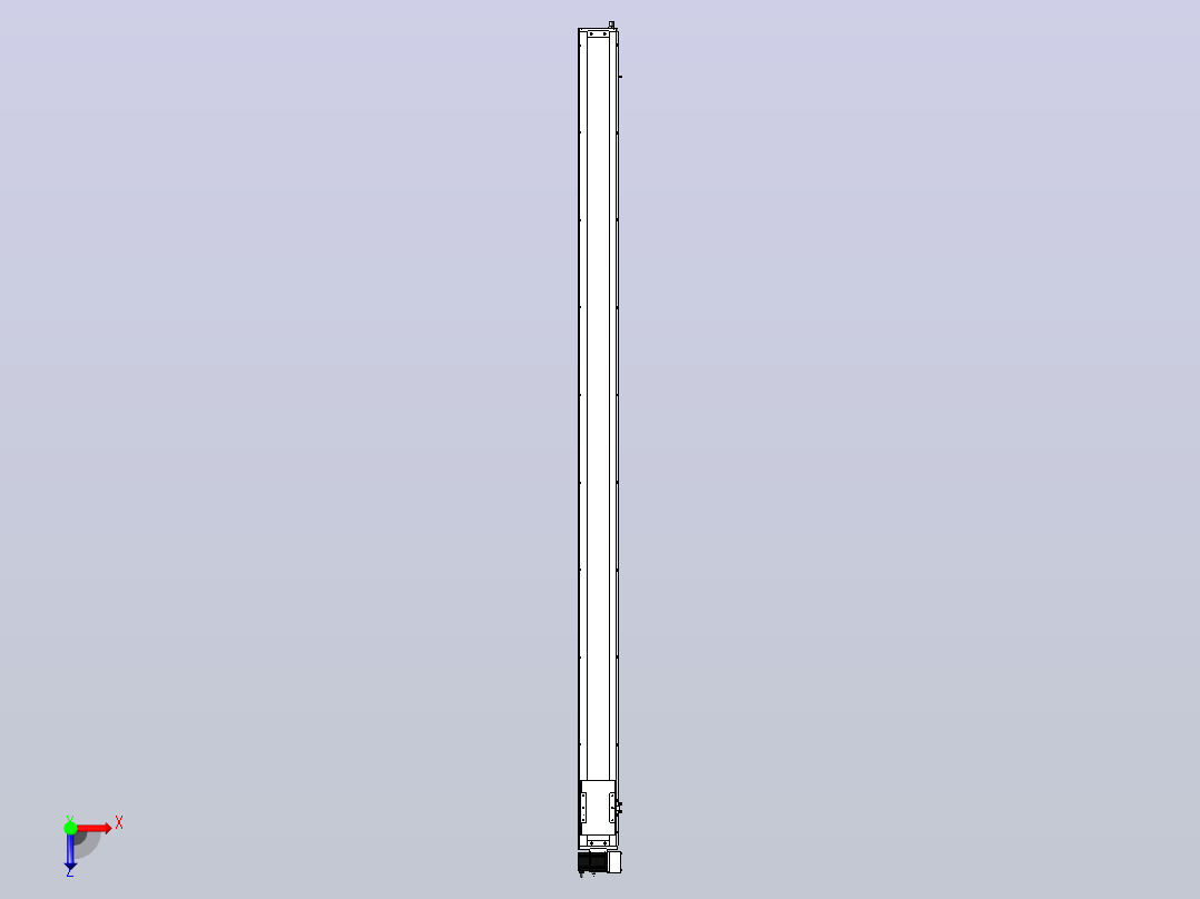 SCM14-2500-RU滚珠花健、支撑座、滚珠丝杠、交叉导轨、直线模组俯视图