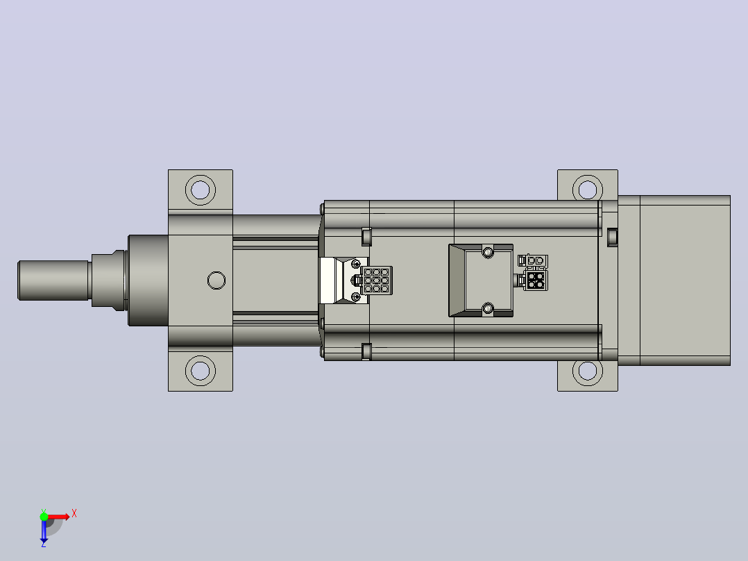 轻载电动缸TPA-ESR50-1610C-L50-MR-LB-W-P40-C3俯视图