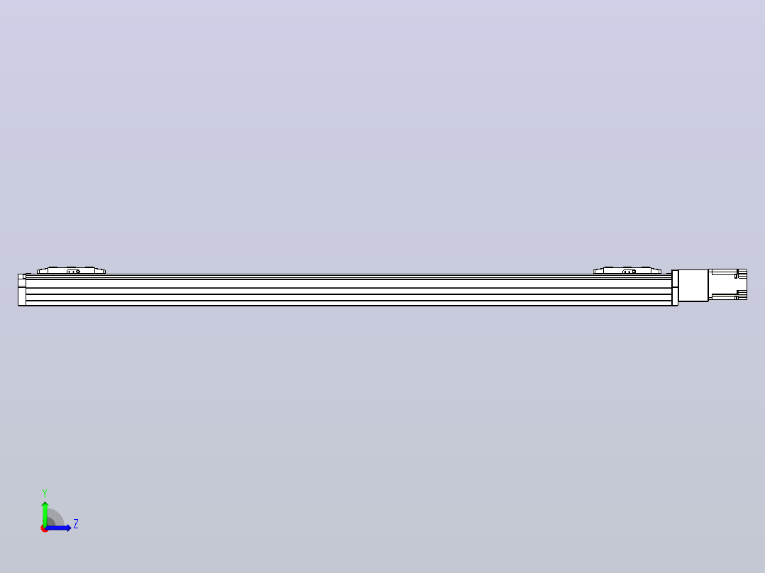 滚珠丝杠线性轴TPA-GCRS-80-1610C-L450-M-M20-N3左视图