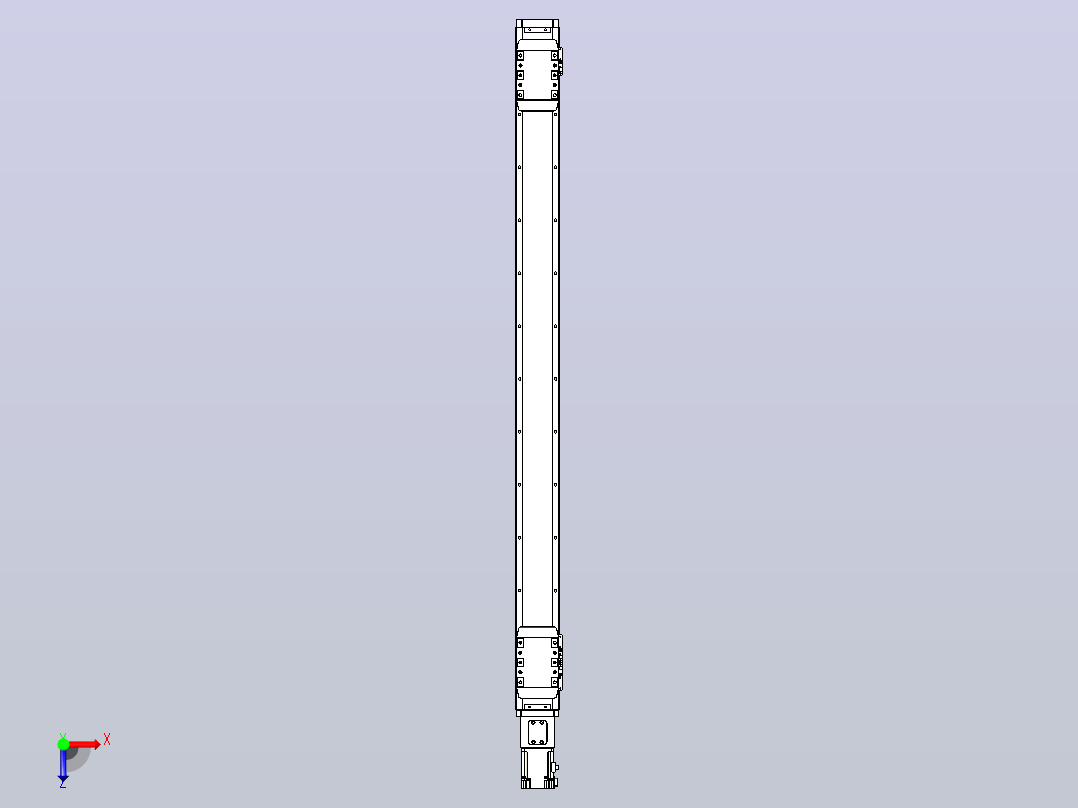滚珠丝杠线性轴TPA-GCRS-80-1610C-L450-M-M20-N3俯视图