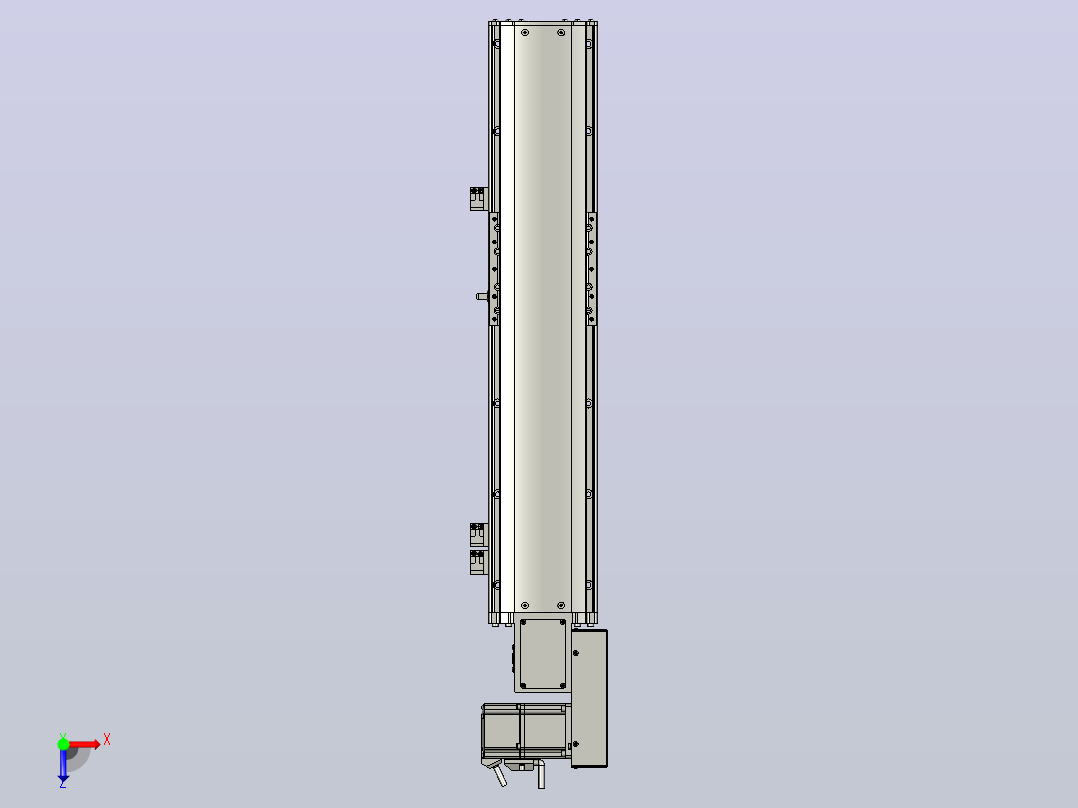 MT120BT半封闭皮带滑台[MT120BT.L100.400.R.P40.C3]俯视图