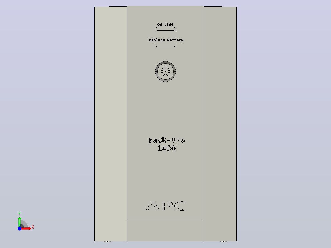 储能设备 储能柜ups-apc-bx1400u-gr-1.snapshot.2--stp igs prt前视图