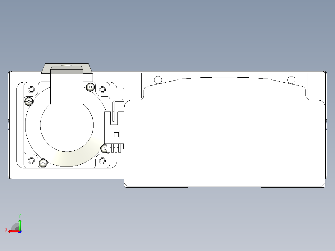 日规模组半封闭丝杆TPA-HNR-140D-2010C-L400-MR-C-P40-N3后视图