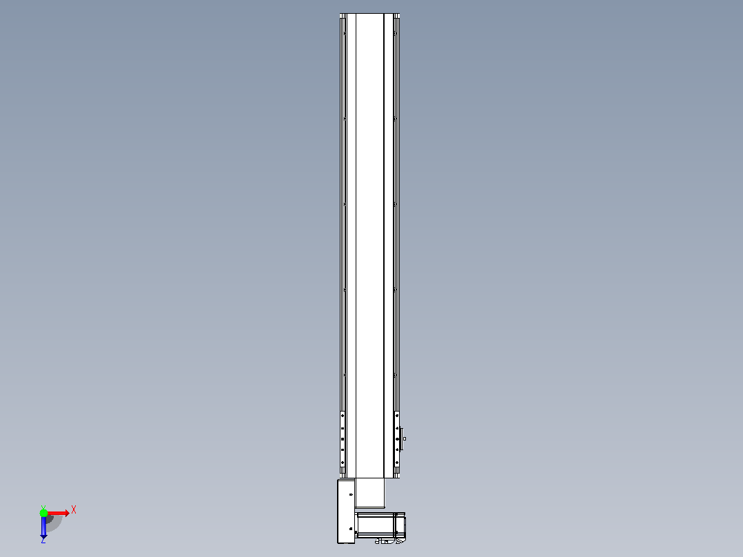 皮带直线轴半封闭可选导轨TPA-HNB-140D-120-L850-ML-C-P40-N3俯视图