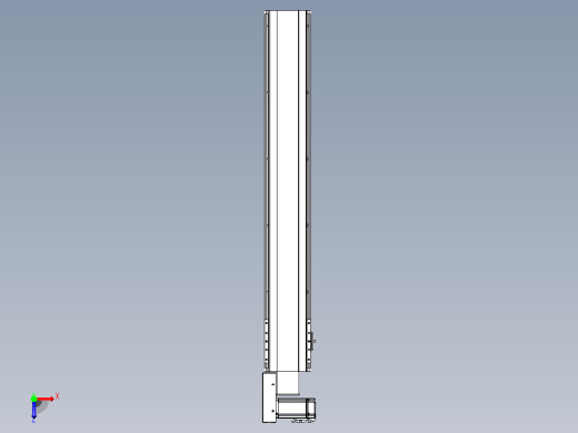 皮带直线轴半封闭可选导轨TPA-HNB-140D-120-L850-ML-C-P40-N3俯视缩略图