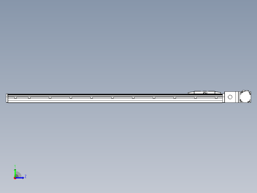机器人皮带驱动直线轴TPA-GCB-150-P80-L1250-QR-M75-N3左视图