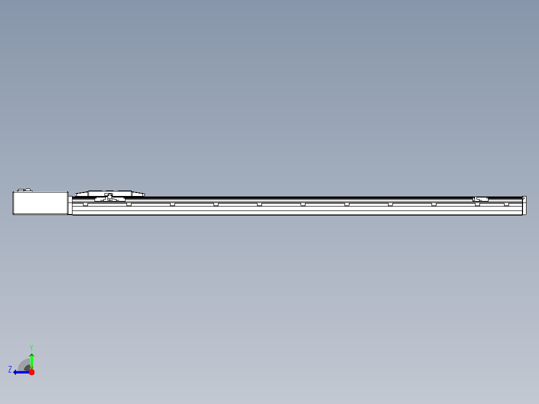 机器人皮带驱动直线轴TPA-GCB-150-P80-L1250-QR-M75-N3右视图