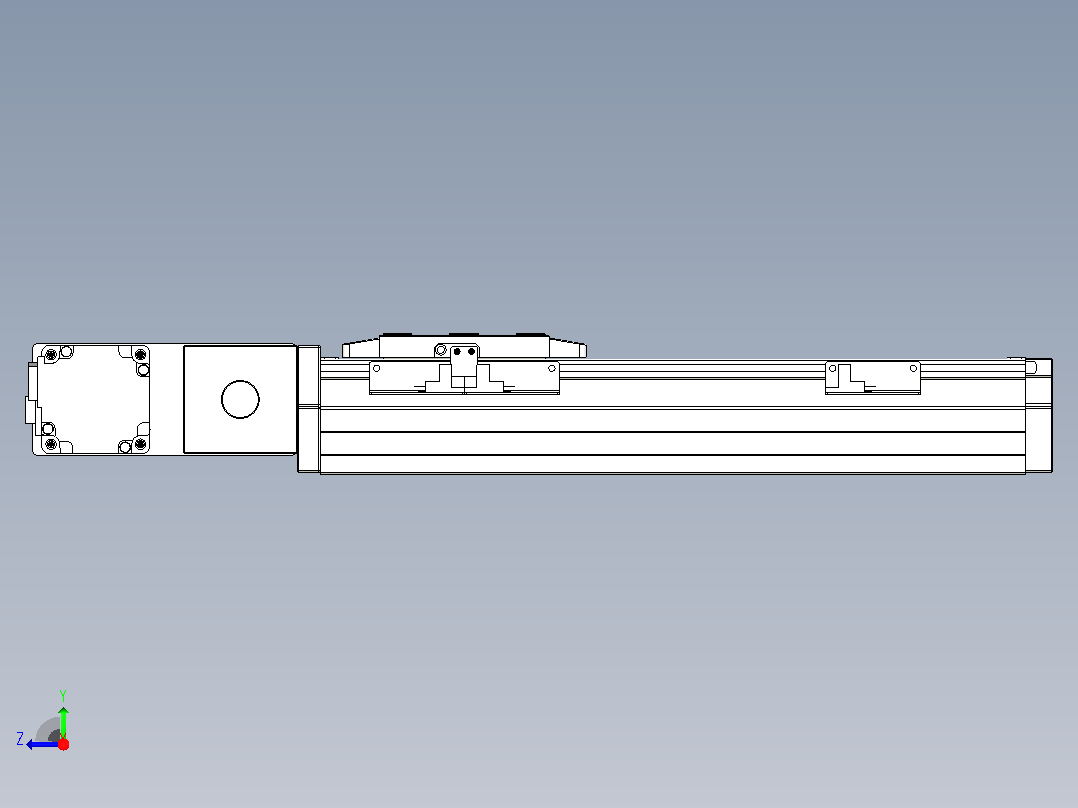 机器人皮带驱动直线轴TPA-GCB-80-P60-L200-QL-M20-N3右视图