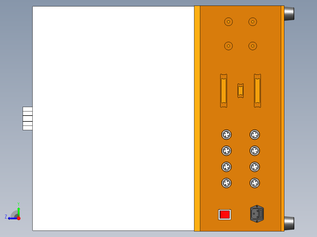 自动转盘测试治具右视图