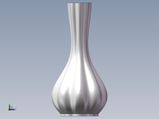 玻璃花瓶3D模型左视缩略图