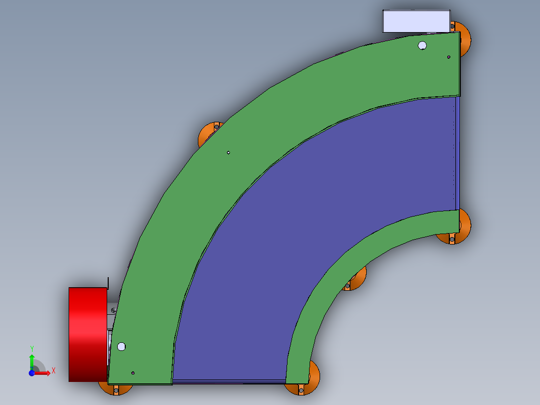 G719 转弯皮带线前视图