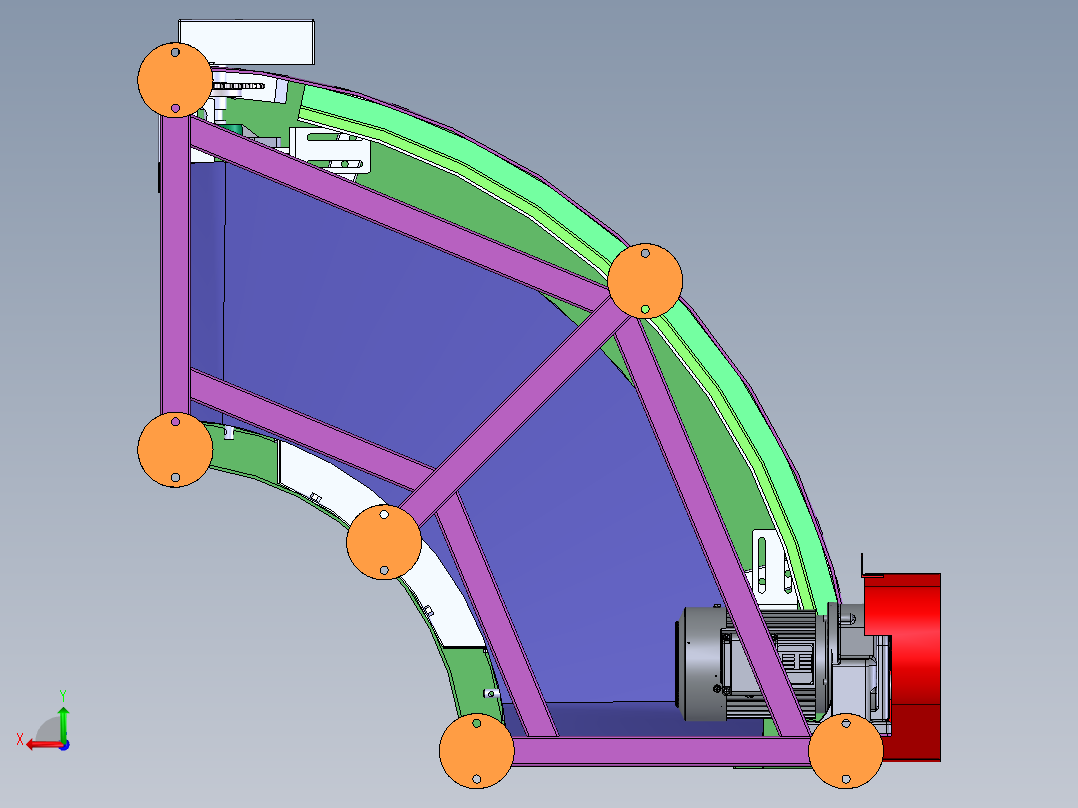 G719 转弯皮带线后视图