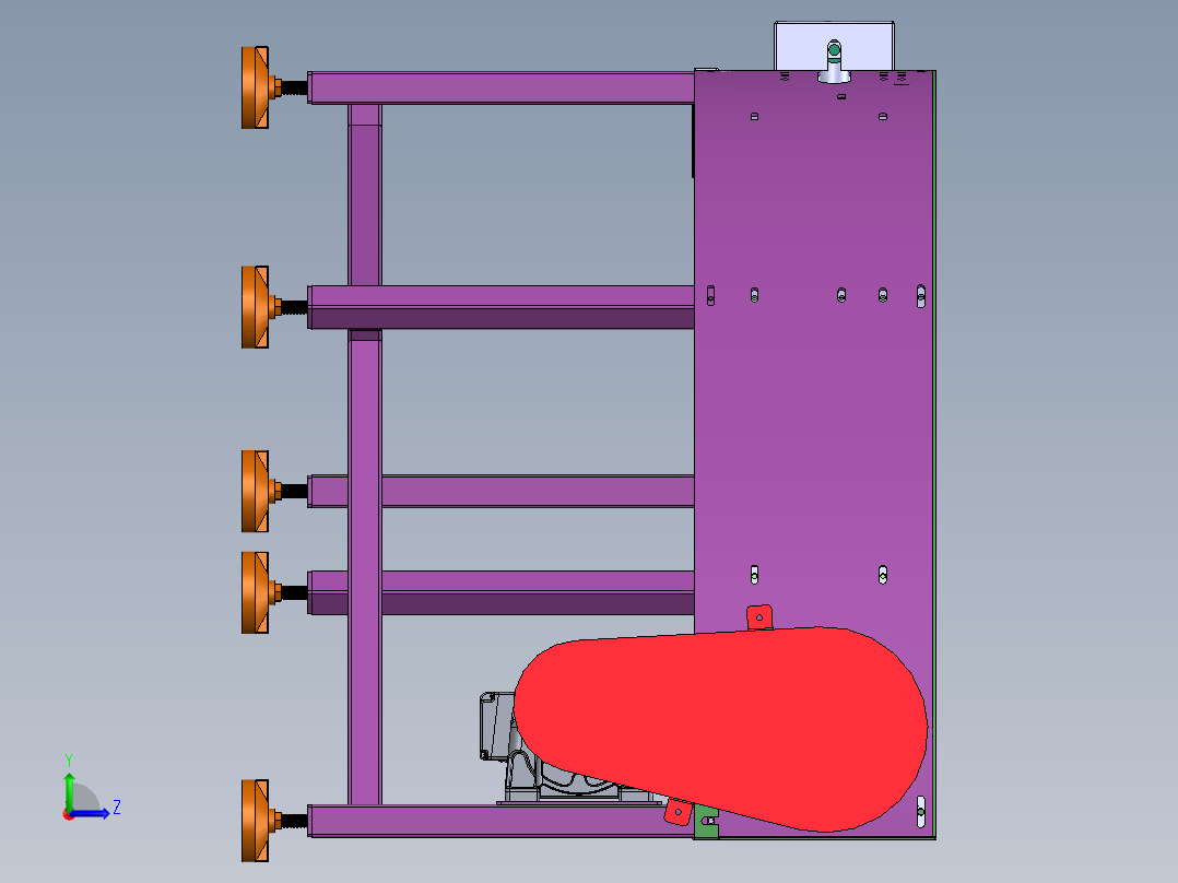 G719 转弯皮带线左视图
