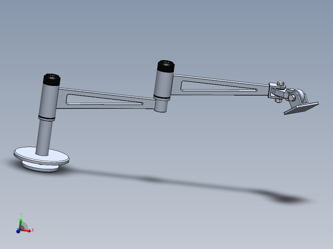 monitor arm显示器伸缩臂支架3D图纸 Solidworks设计