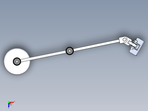 monitor arm显示器伸缩臂支架3D图纸 Solidworks设计俯视缩略图