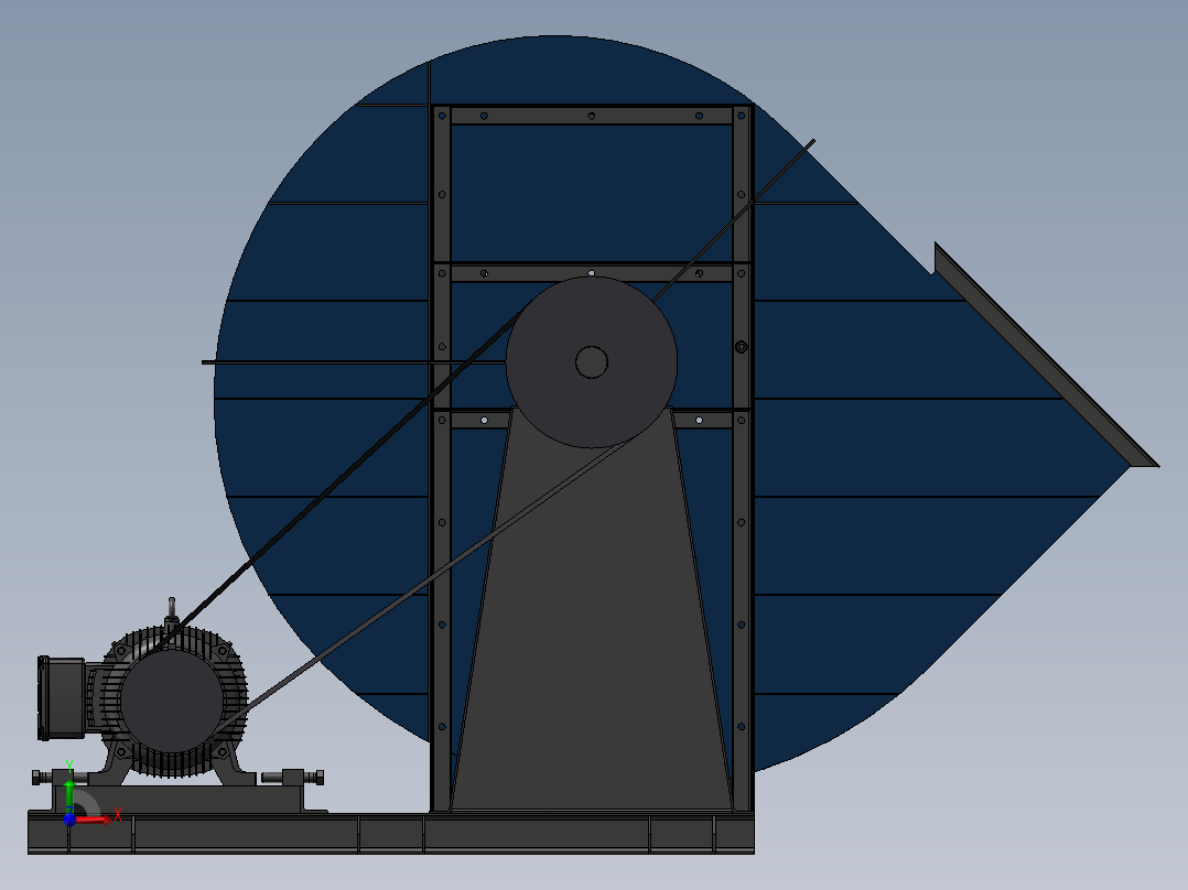 自动化排风机前视图