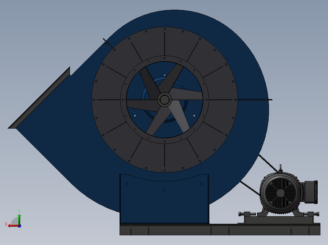 自动化排风机后视图