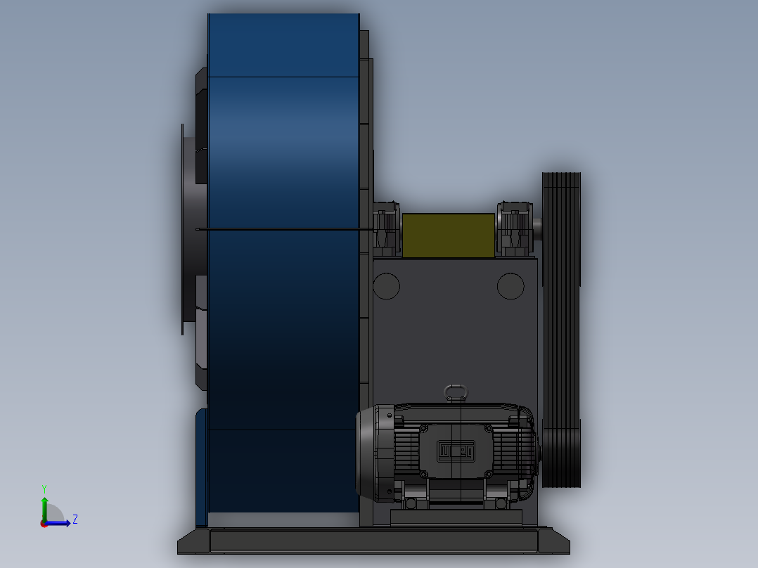 自动化排风机左视图