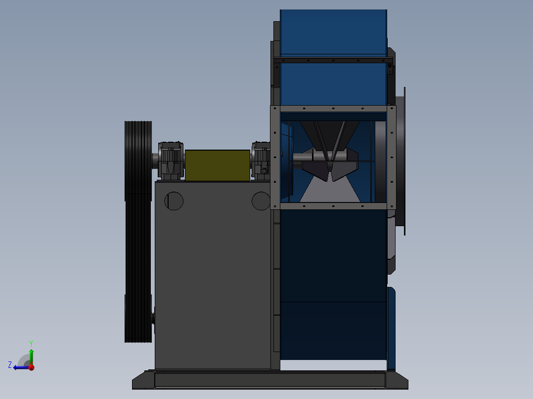 自动化排风机右视图
