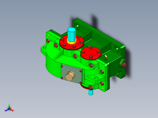 HGT一级减速器3D数模图纸 CATIA设计